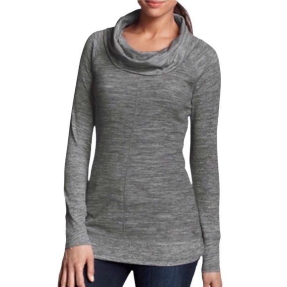 Eddie Bauer Tops - EDDIE BAUER Stine's Grey Waffle Cowl Neck Tunic Size Extra Small